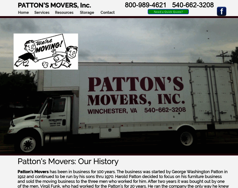 Pattonsmovers.com thumbnail