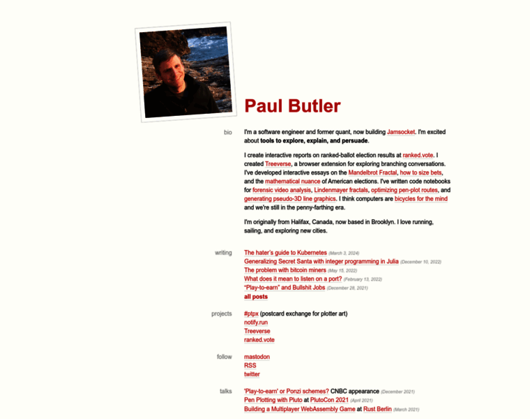 Paulbutler.org thumbnail