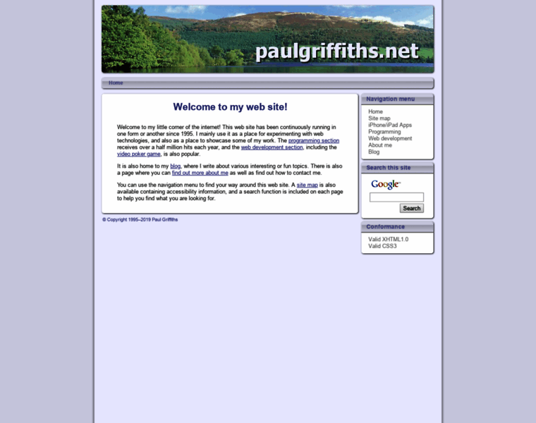 Paulgriffiths.net thumbnail