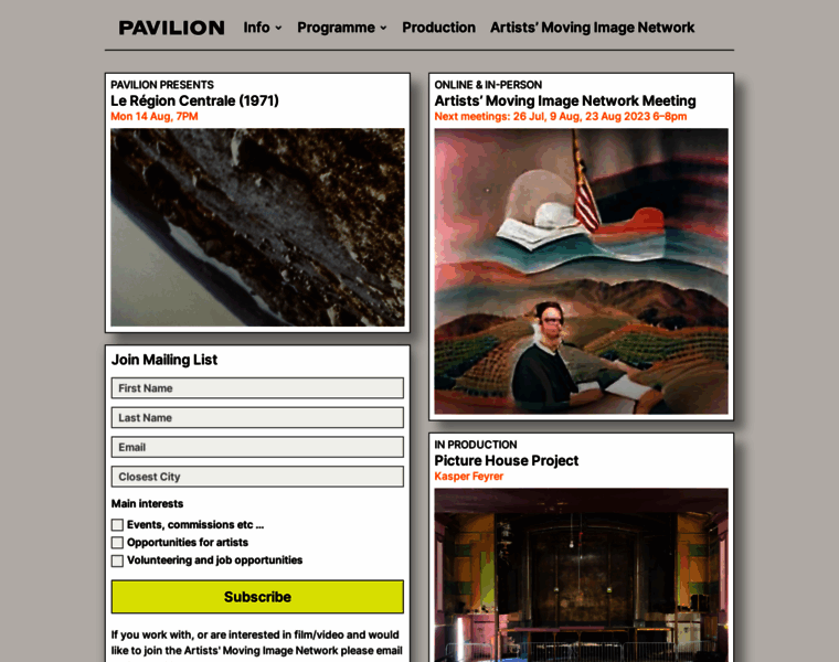 Pavilion.org.uk thumbnail