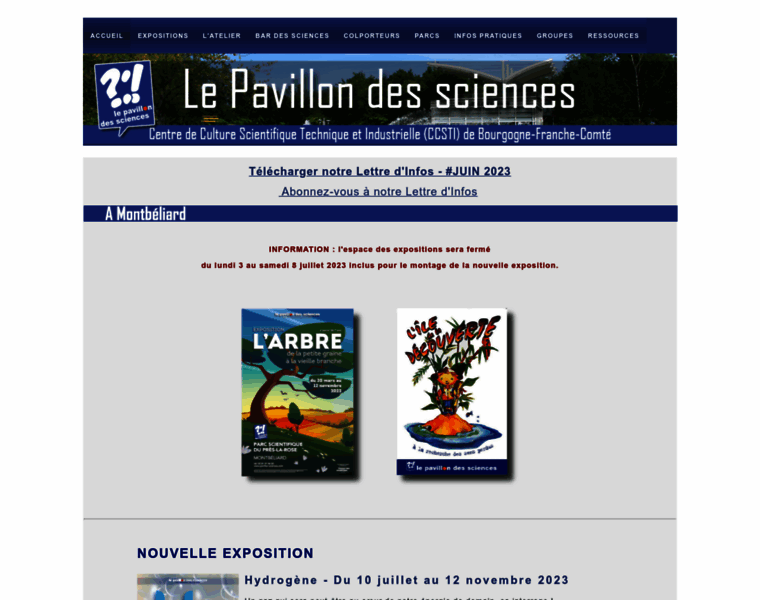 Pavillon-sciences.com thumbnail
