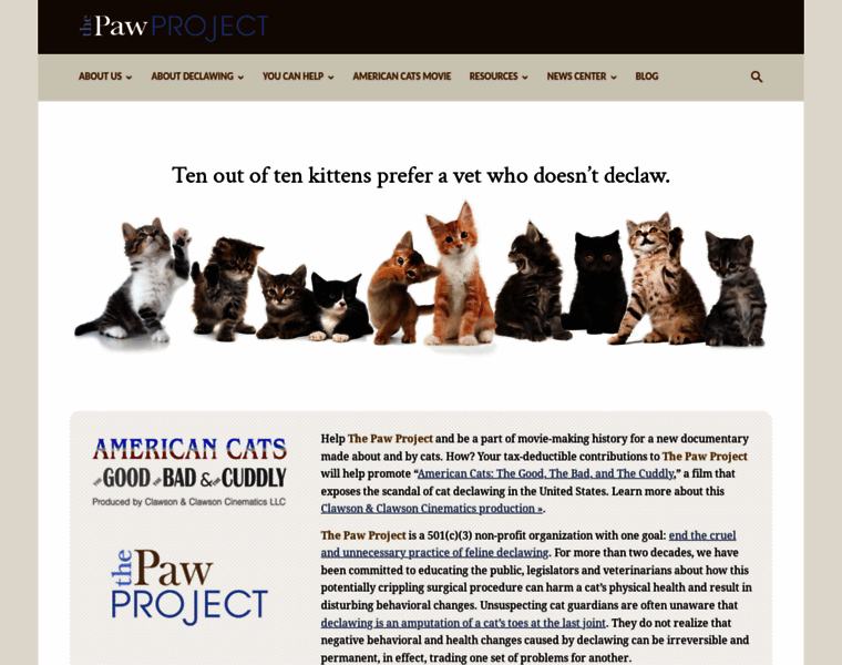 Pawproject.org thumbnail
