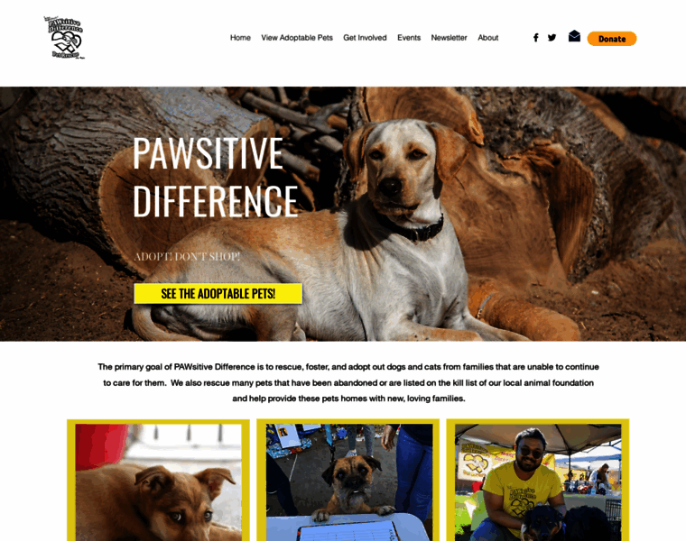Pawsitivedifference.org thumbnail
