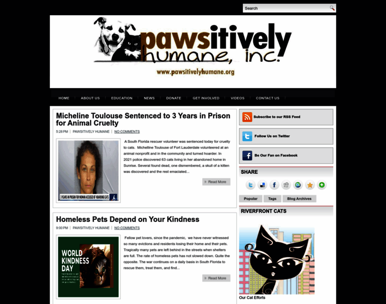 Pawsitivelyhumane.org thumbnail