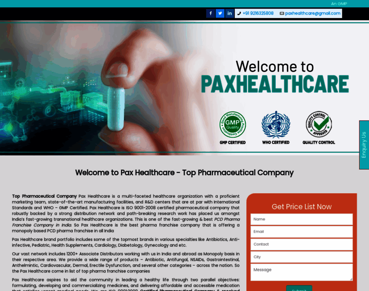 Paxhealthcare.com thumbnail