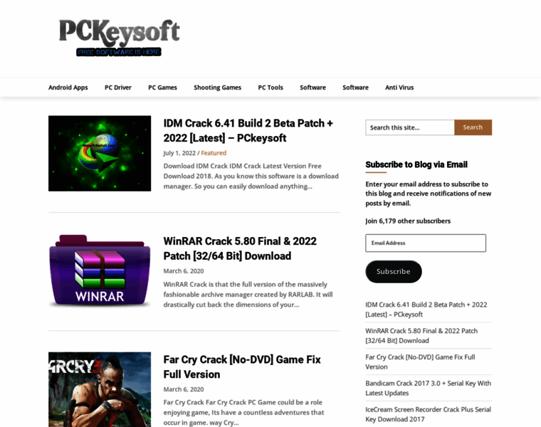 Pckeysoft.com thumbnail
