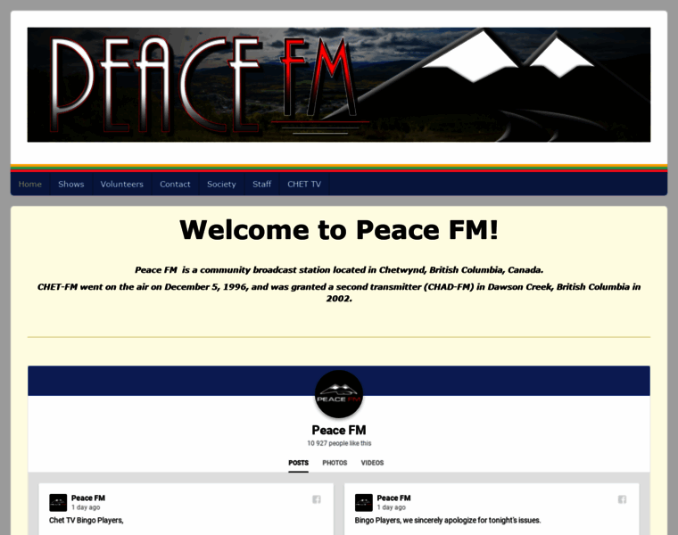 Peacefm.ca thumbnail
