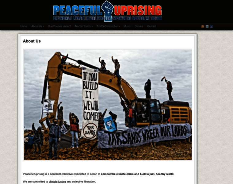 Peacefuluprising.org thumbnail