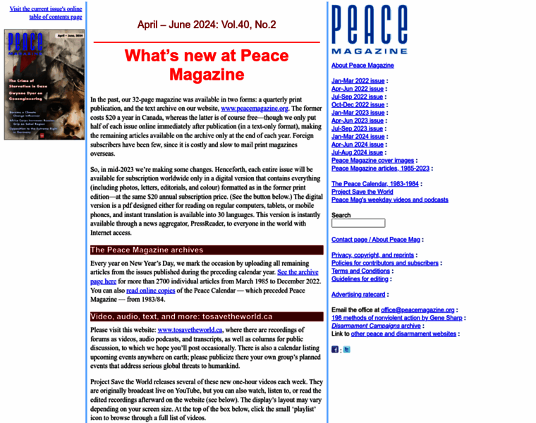 Peacemagazine.org thumbnail