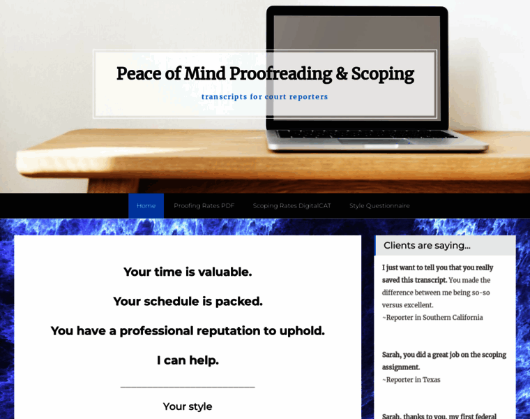 Peaceofmindproofreading.com thumbnail