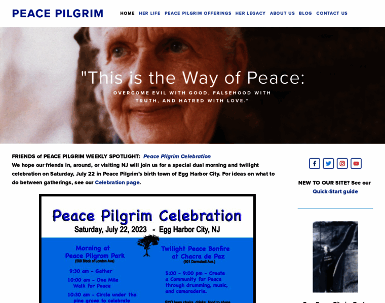 Peacepilgrim.net thumbnail
