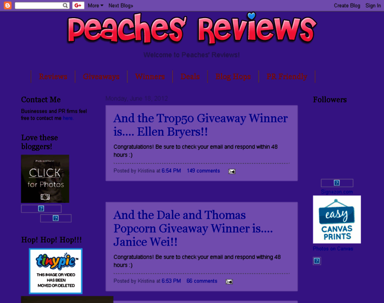 Peachesreviews.com thumbnail
