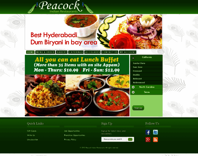 Peacockrestaurants.com thumbnail