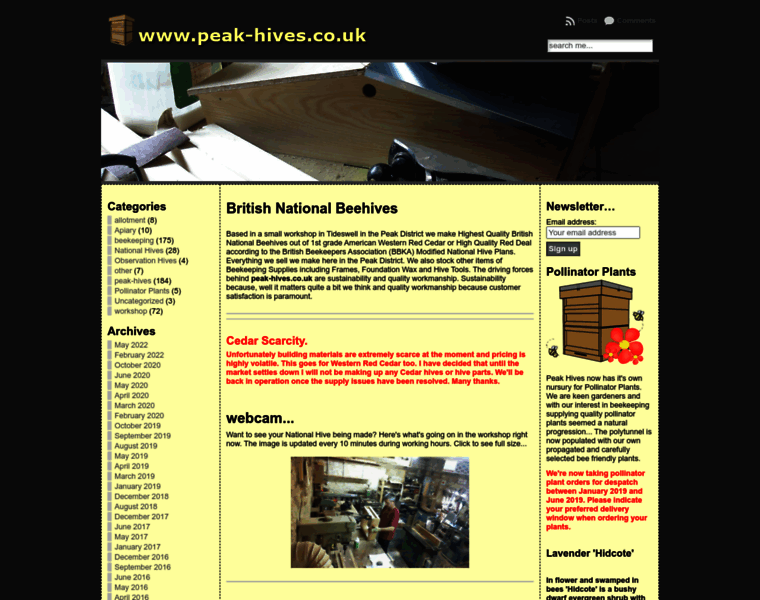 Peak-hives.co.uk thumbnail