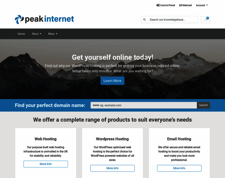 Peakinternet.co.uk thumbnail