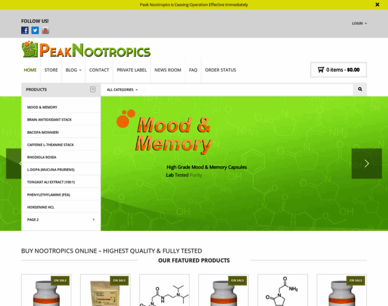 Peaknootropics.com thumbnail