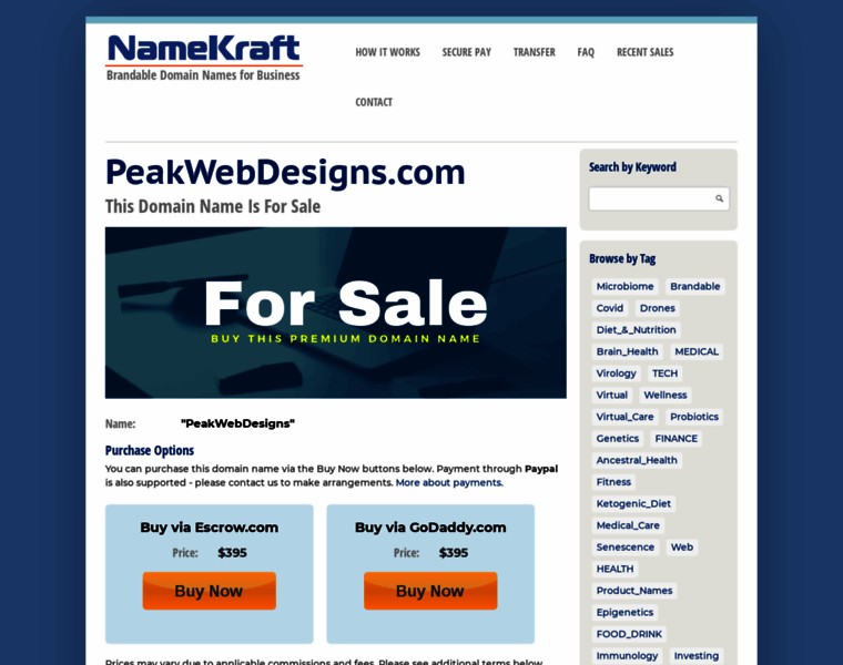 Peakwebdesigns.com thumbnail