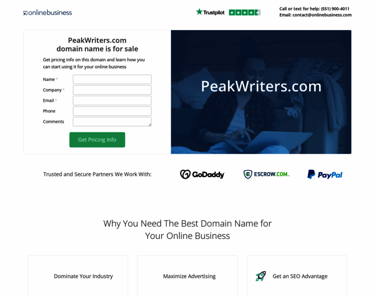 Peakwriters.com thumbnail