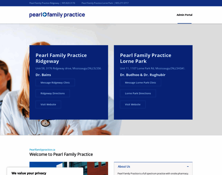 Pearlfamilypractice.ca thumbnail