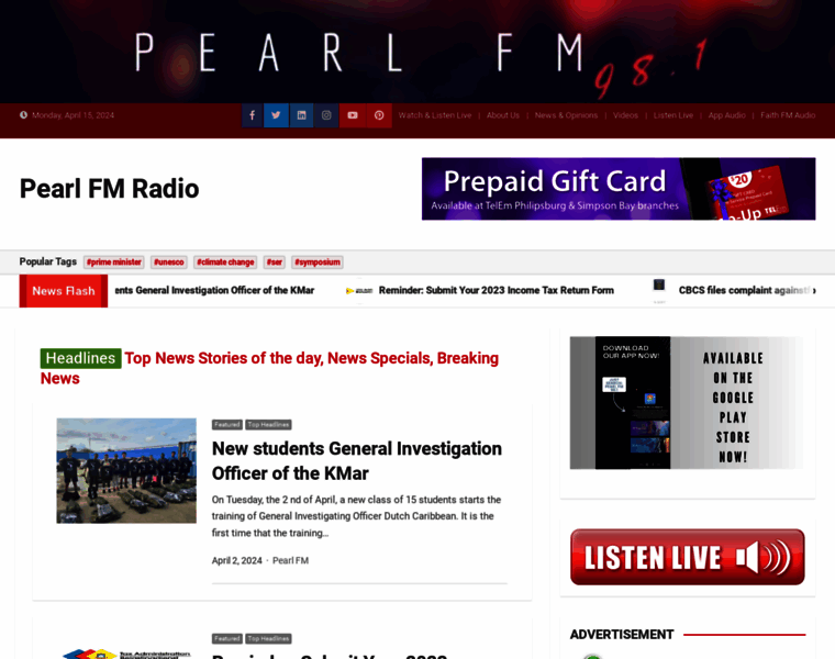 Pearlfmradio.sx thumbnail