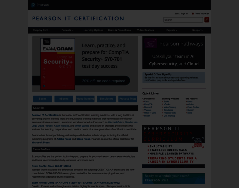 Pearsonitcertification.com thumbnail Pearsonitcertification.com thumbnail