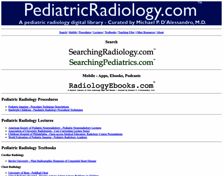 Pediatricradiology.com thumbnail