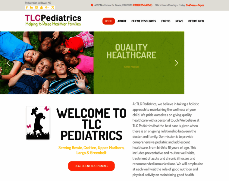 Pediatricsbowie.com thumbnail