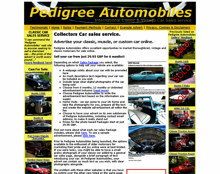 Pedigree-automobiles.co.uk thumbnail