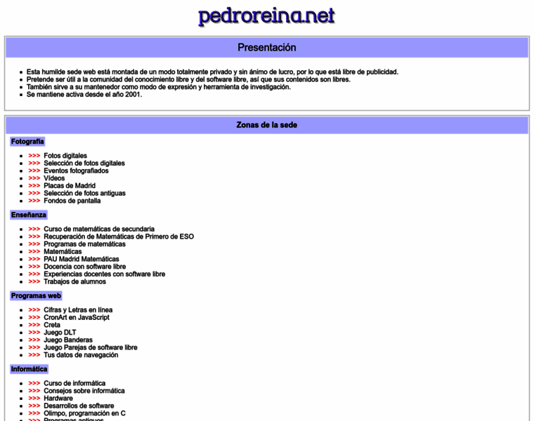 Pedroreina.net thumbnail