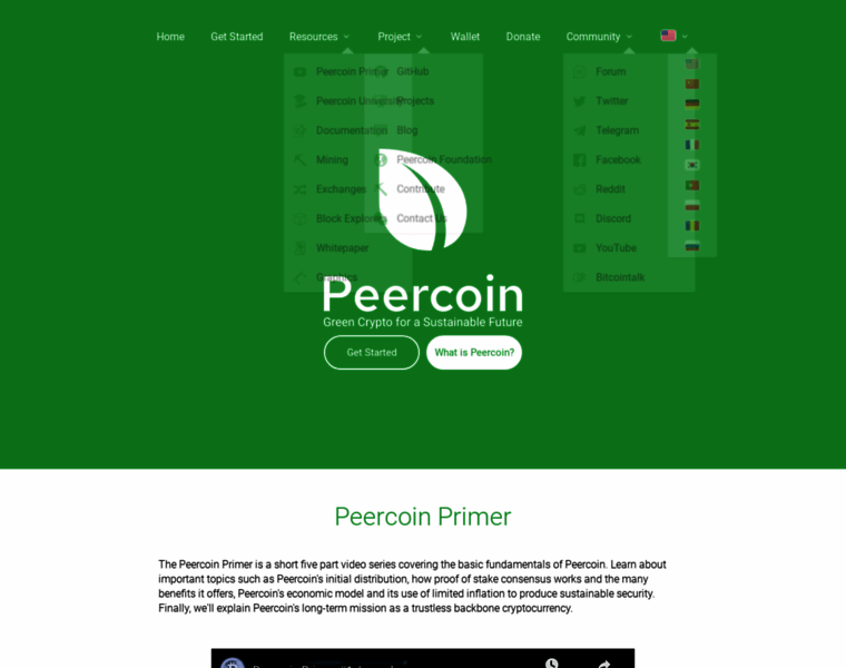 Peercoin.com thumbnail