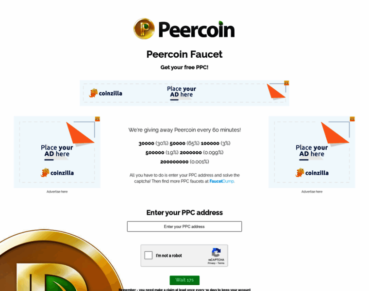 Peercoinfaucet.info thumbnail