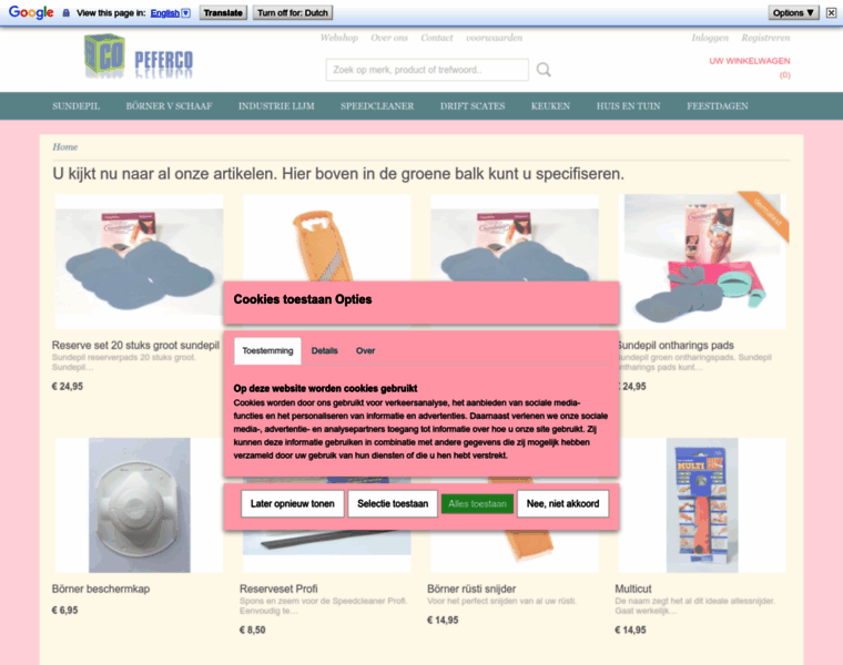 Pefercowebshop.nl thumbnail