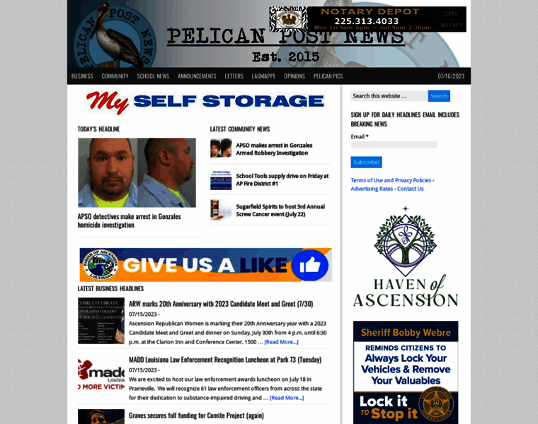 Pelicanpostonline.com thumbnail