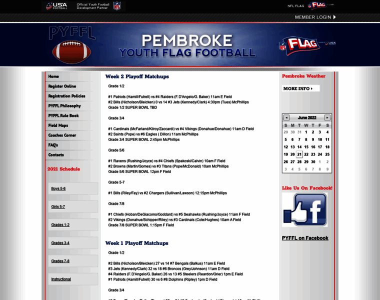 Pembrokeflagfootball.com thumbnail