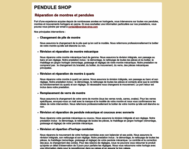 Pendule-shop.com thumbnail
