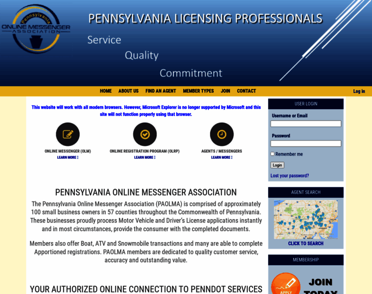 Pennsylvania-online-messenger-association.com thumbnail