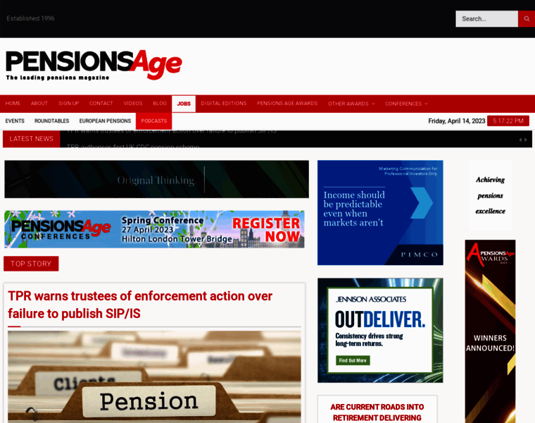 Pensions-age.com thumbnail