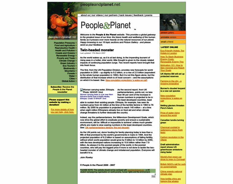 Peopleandplanet.net thumbnail