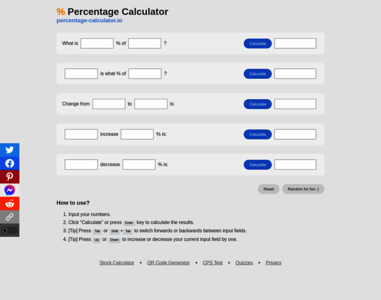 Percentage-calculator.io thumbnail Percentage-calculator.io thumbnail