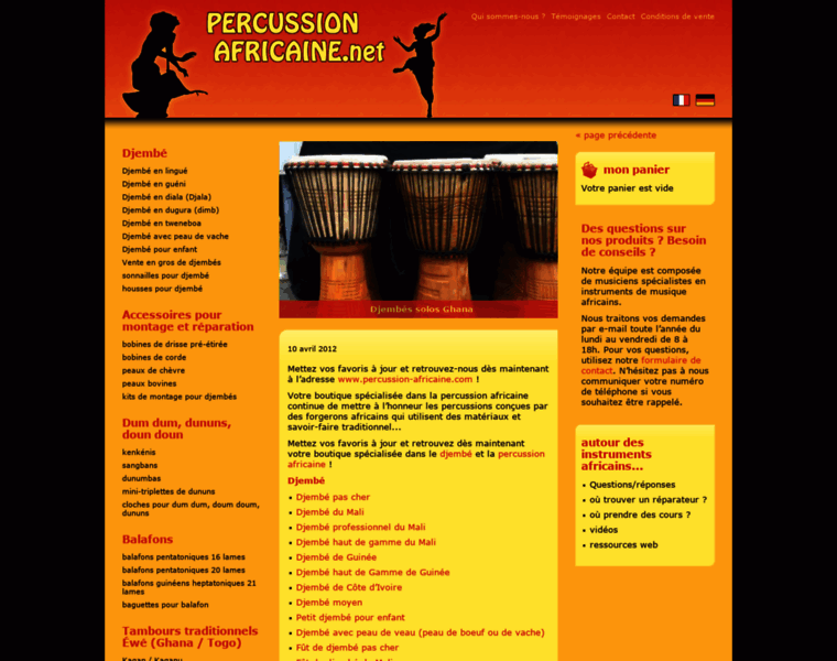 Percussion-africaine.net thumbnail