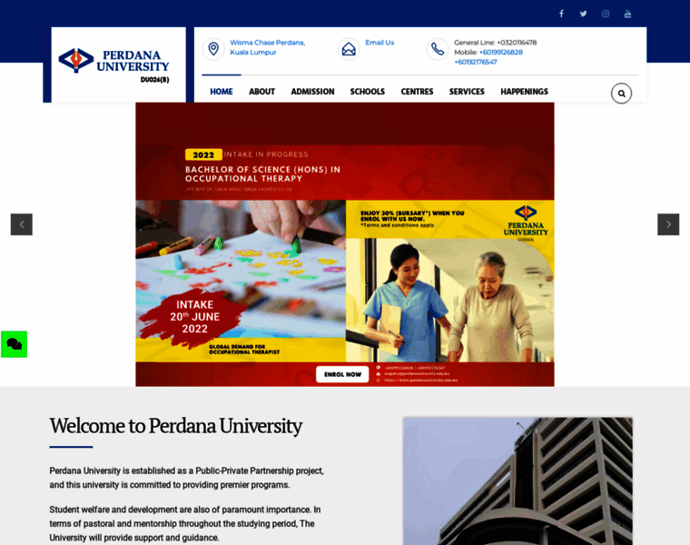 Perdanauniversity.edu.my thumbnail