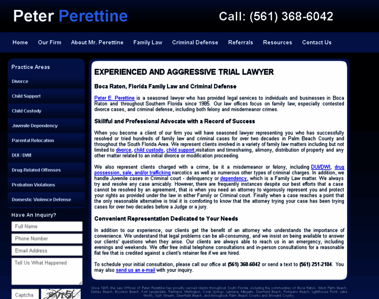 Perettine-law.com thumbnail