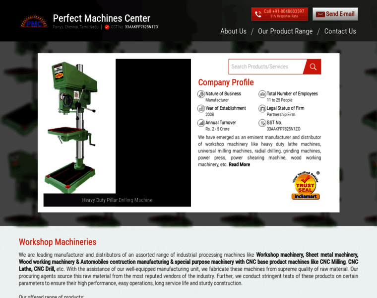 Perfectmachinescentre.in thumbnail