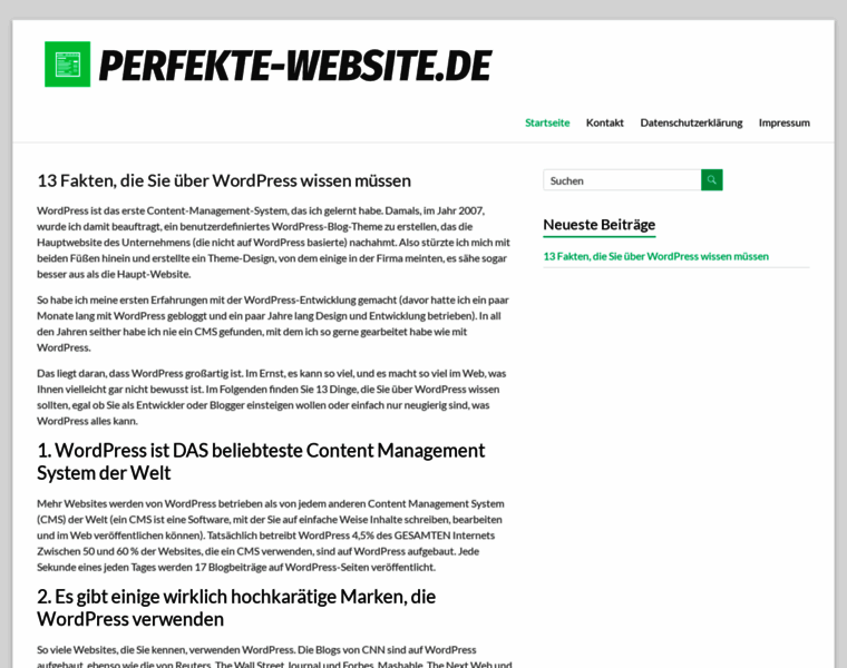 Perfekte-website.de thumbnail
