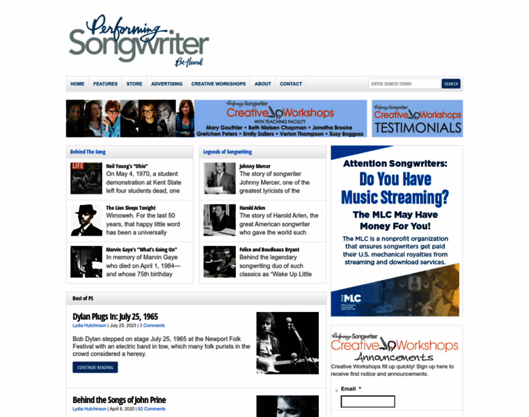 Performingsongwriter.com thumbnail