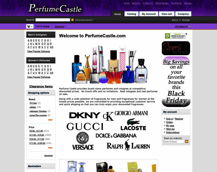 Perfumecastle.com thumbnail