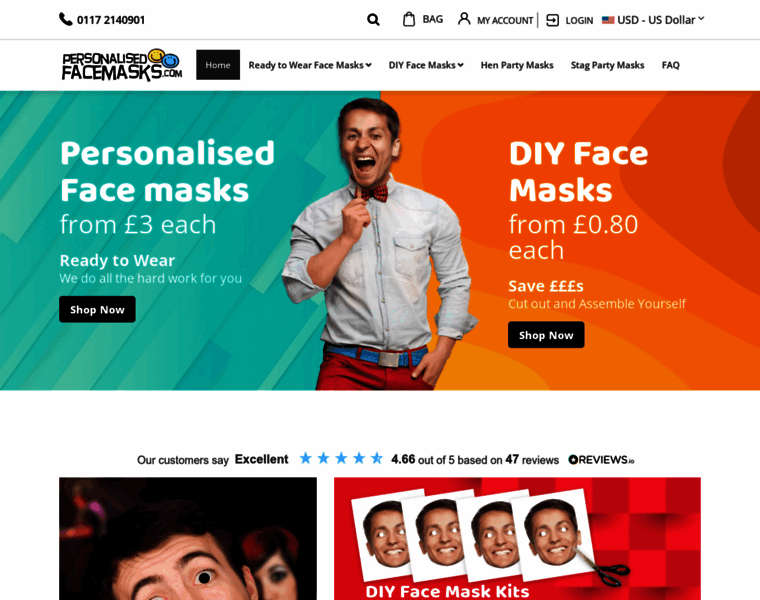 Personalisedfacemasks.co.uk thumbnail