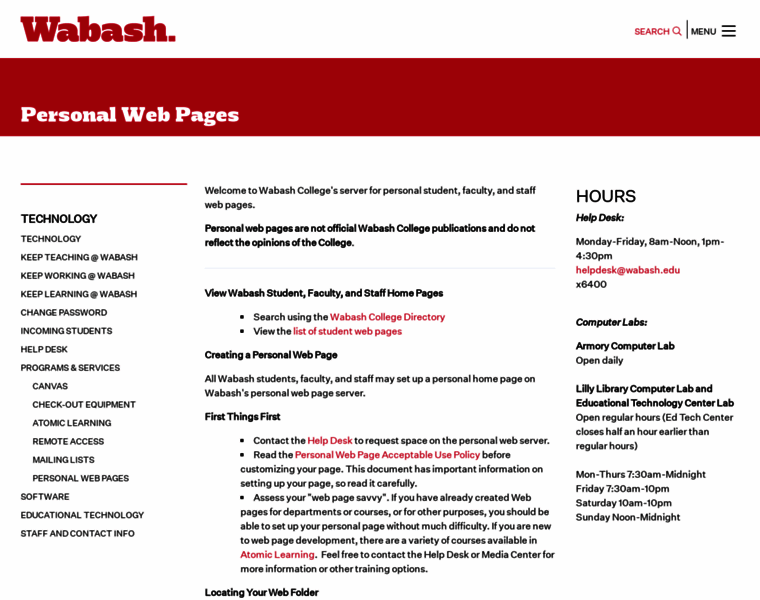 Persweb.wabash.edu thumbnail