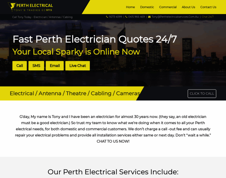 Perthelectricalservices.com.au thumbnail