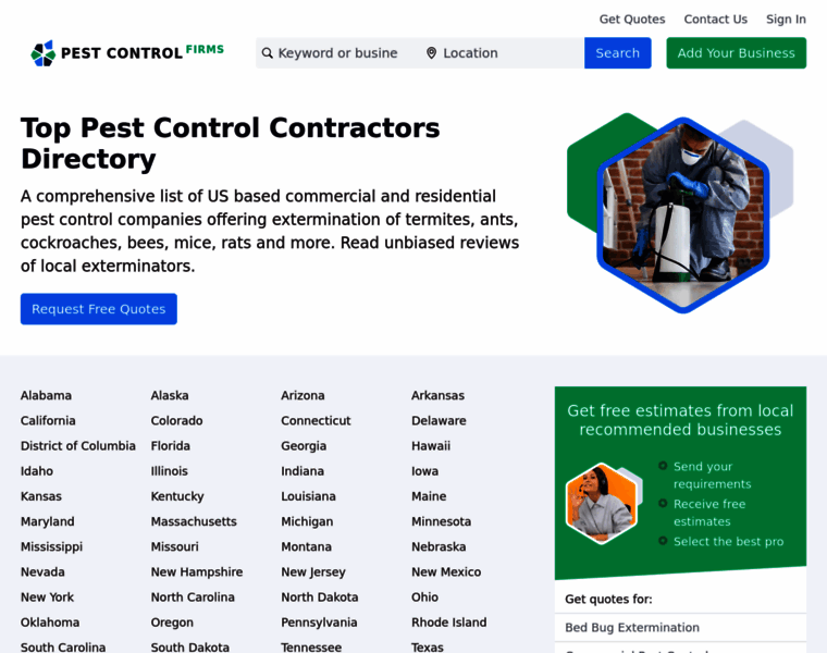 Pestcontrolfirms.com thumbnail